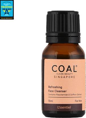 COAL CLEAN BEAUTY Refreshing Face Cleanser for Men, Improves Skin Tone, Remove Dark Spot Face Wash