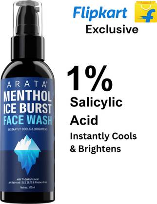 ARATA Menthol Ice Burst with 1% Salicylic Acid | Treats Acne & Pimples | All Skin Types Face wash Face Wash  (100 ml)