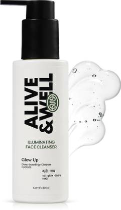 Alive & Well Glow Up Illuminating Facewash, with Pentavitin, for 72 Hours Skin Hydation Face Wash