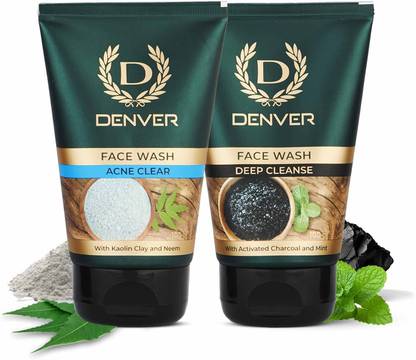 DENVER Deep Cleanse and Acne Clear Combo ( 2 X 100 gm ) Face Wash