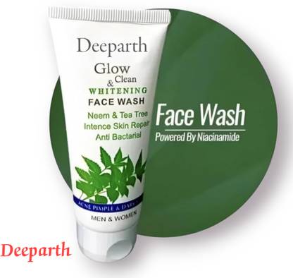 Deeparth Glow & Clean Neem And Tea Tree Whitening 100ml, Reduces Scars & Dark Spots, pimple control, for skin brightning, for all skin types DNFW033 Face Wash