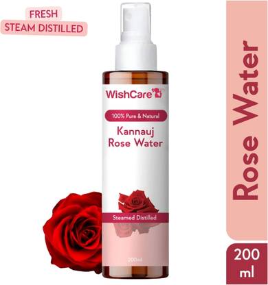 WishCare 100% Pure & Natural Rose Water Spray For Face, Skin & Hair - Steam Distilled - Kannauj Gulab Jal - Free From Paraben, Alcohol & Chemicals Face Wash