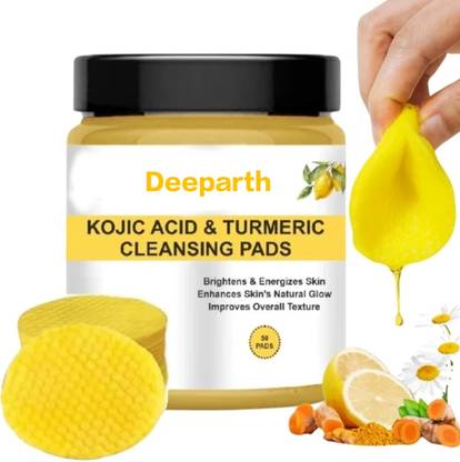 Deeparth Kojic Acid Turmeric Pads For Skin Refreshing Face Wash