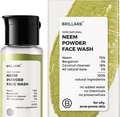 Brillare Neem, Reduces Acne & Pimples, with Bergamot for Clear Skin Face Wash