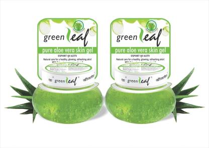 GREENLEAF Pure Aloevera Gel For Face anti acne and pimples pack of 2