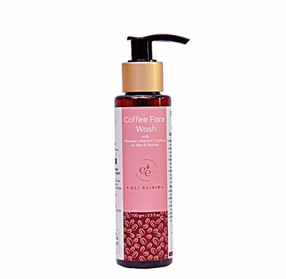 Eli Elixir Coffee Face wash with Aloevera, Vit E for D-Tanning, Deep Cleansing,Oil Control and Rejuvenation Face Wash
