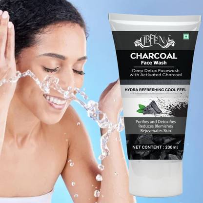 IBFEN Charcoal  | Men & Women | Anti-Pollution, Skin Purify & Deep Detox Face Wash