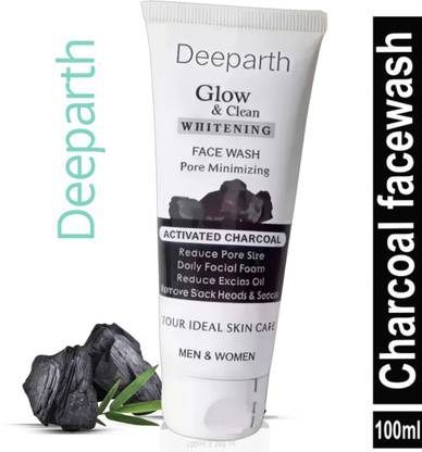 Deeparth Activated Charcoal Anti-Pollution for Deep Pore Cleaning, 200ml | Removes Dirt & Impurities | Suitable for Acne Prone Skin | CFW07 Face Wash
