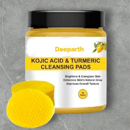 Deeparth Kojic Acid Turmeric Pads For Daily Skincare Routine Face Wash