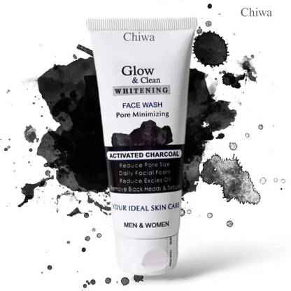 CHIWA Glow & Clean Whitening  Radiance Skin Activated Charcoal Boost Face Wash