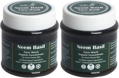 RUSTIC ART Organic Neem Basil  Concentrate 125g (Set of 2) Face Wash