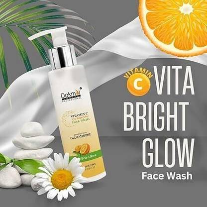 DOKMAI LONDON Vitamin C Face wash brightness skin tone and reduce pigmentation hydrate plumps, and reduce fine lines  (100 ml)d Face Wash
