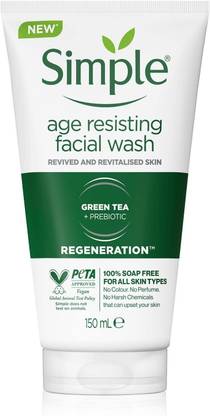 Simple Age Resisting Facial Wash Revived and Revitalised Skin 150mL (150 ml) Face Wash
