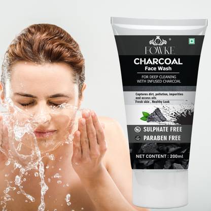 Fowke Charcoal Daily FaceWash For Healthy & Hydrated; Illuminates Skin; Men Women Face Wash