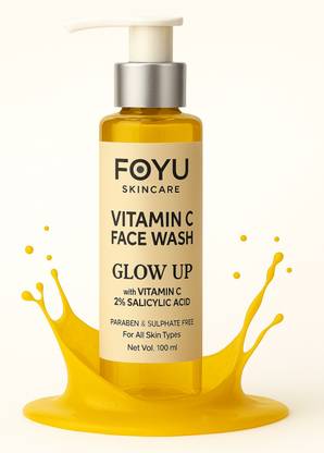 foyu skincare Vitamin C "GLOW UP" , With 2% Salicylic Acid, For Glowing & Rejuvenating Skin, 100ml Face Wash
