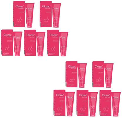 clozac facewash pack of 10 Face Wash