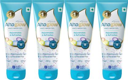 ahaglow Advanced  Gel 200g x Pack of 4 Face Wash