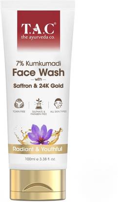 TAC – The Ayurveda Co. 7% Kumkumadi for Glowing Skin with Saffron for Pollution & Dark Spots Face Wash  (100 ml) at Rs. 119