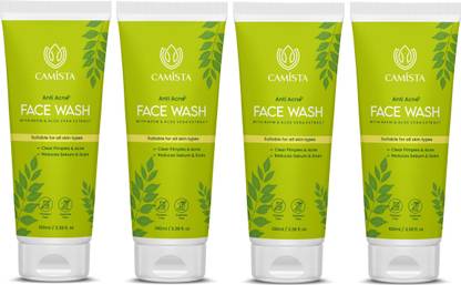 CAMISTA Anti Acne with Neem, Aloe Vera Extract & Salicylic Acid for Oil & Pimple Control Face Wash