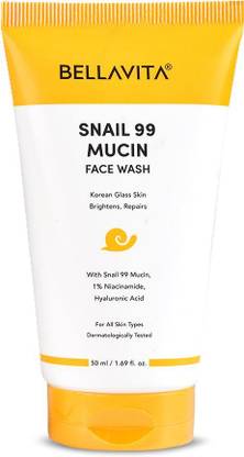 BELLAVITA Snail Mucin 99% (50 ml) | Removes Dirt, Brightens & Smoothens Skin Face Wash