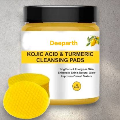 Deeparth Kojic Acid Turmeric Cleansing Pads Toner With 100% Natural Ingredients Face Wash