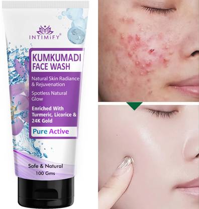 INTIMIFY Kumkumadi , Oil Control, Reduce Acne, Evens Skin Tone Face Wash