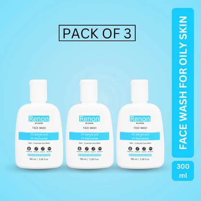 Renon 2 % Salicylic acid and 2 % Niacinamide Facewash with Neem and Aloe Vera Extract |Silicon Free | Oily and Acne Prone Skin Face Wash