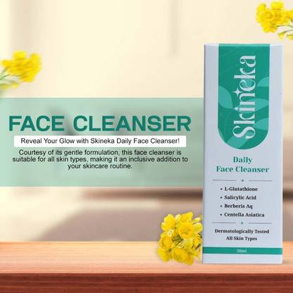 Skineka Daily Face Cleanser: Gentle Purifying Wash for All Skin Types Face Wash