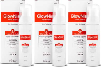 Brinton GlowNise  Deep Cleansing Skin Sulphate Free (60 ml) x Pack of 3 Face Wash