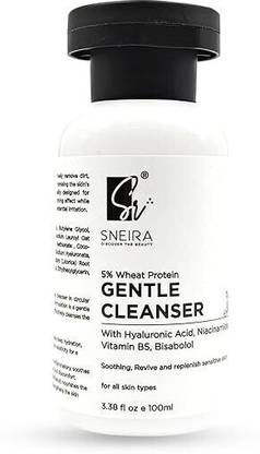 SNEIRA Gentle Cleanser with 5% Wheat Protein, Hyaluronic Acid, Niacinamide & Vitamin B5 Face Wash