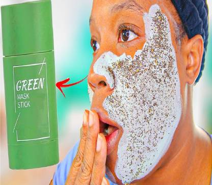 HUZURLU Facial Cleaning Green Mask Stick Face Skin Care Purifying Clay Mud Solid Stick
