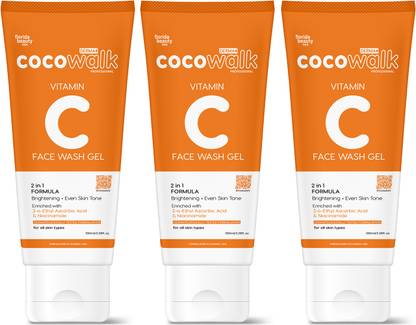 COCOWALK Vitamin C Super Bright Gel Facewash For Glowing And Brightening Skin | Facewash For Brighten Skin Pack of 3 Face Wash