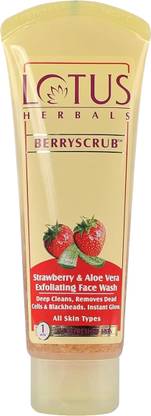 LOTUS HERBALS Berry Scrub Strawberry Face Wash