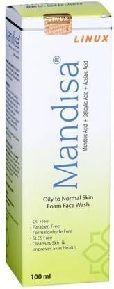 IHC india health care Mandisa Foam  100ml | Oily to Normal Skin | Oil-Free, Paraben-Free Cleanser Face Wash