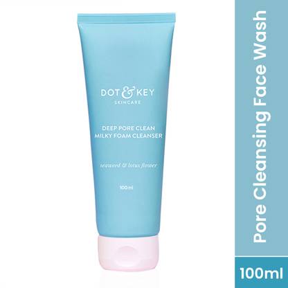 Dot & Key Deep Pore Clean Foam with Seawood Extract,Minimizes Pores, Controls Oil Face Wash