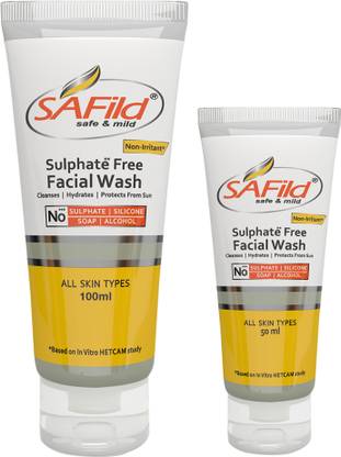 Safild Sulphate Free Face wash|All Skin Types|No Soap,Silicone & Alcohol|Men&Women Face Wash