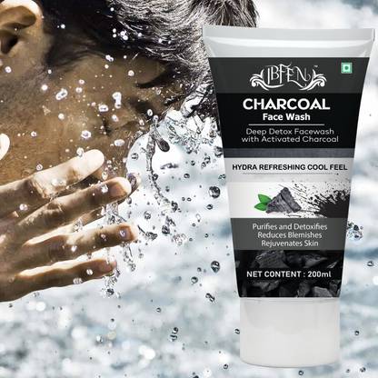 IBFEN Charcoal  | Men & Women | Eliminates Skin Toxins | Unclogging Pores Face Wash