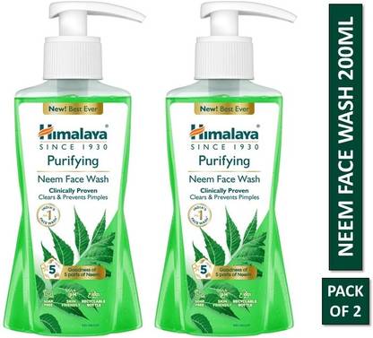 HIMALAYA Purifying Neem 200ml Pack Of 2 Face Wash