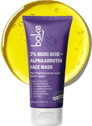 Bake 2% Kojic Acid  with Alpha Arbutin for Pigmentation, Dark Spots & Tan Removal Face Wash
