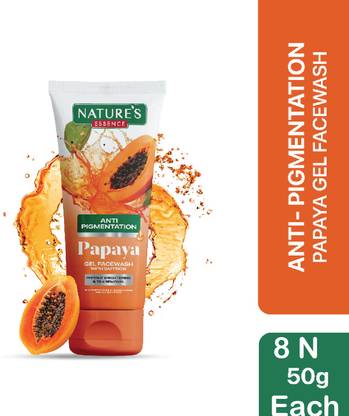 Nature's Essence De - Pigmentation For Women infused with Saffron reduces Spot Instant Brightening 50g Each Gel Papaya Face Wash
