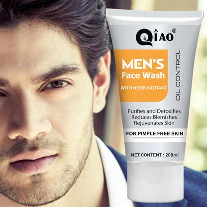 Qiao Anti Pollution  For Men ~ Reduces Wrinkles, Skin Purify & Oil Control Face Wash