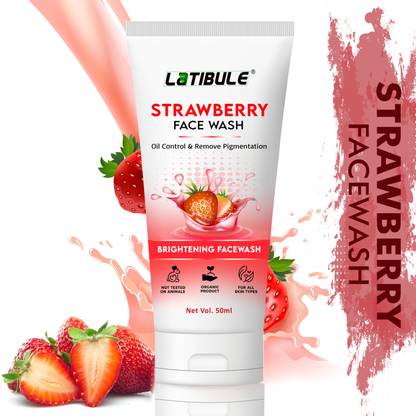 Latibule Strawberry Facewash For Skin Brightening & Lightening , Pimple Removing , Anti-Acne facewash Face Wash