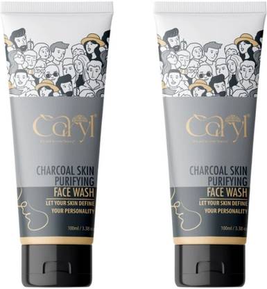 CARYL Charcoal  Combo 100ml Each ,Suitable For All Skin Types pack of -2 Face Wash