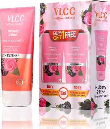 VLCC Mulberry & Rose Facewash - Buy One Get One - Fairness & Cleansing Face Wash