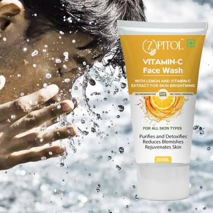 ZPITOL Vitamin C ~ Brighter Tone Skin Purify & Oil Control~ Men & Women Face Wash