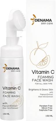 DENAMA SKINCARE Vitamin C S  with Papaya Exract & Aloe Ver Extract for Brightening & Glowing Skin 150 ml Face Wash