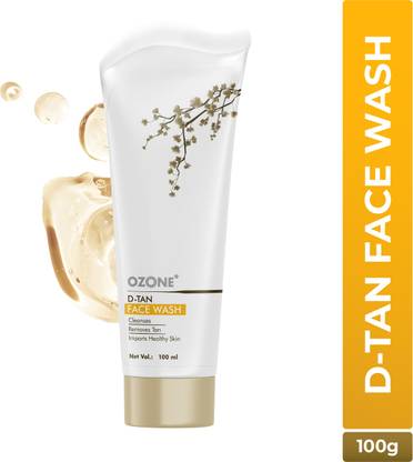 OZONE D-Tan - For Tan Removal. A Skin Brightening & Tan Removal Solution for All Skin Types. Face Wash