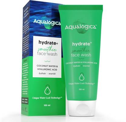 Aqualogica Hydrate+ for Cleansing & Hydration with Coconut Water & Hyaluronic Acid, 100ml Face Wash