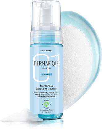 Dermafique AquaQuench Foaming Mousse, Hydrates Skin, with Pro Vitamin E & Vitamin B5 Face Wash