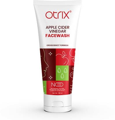 Otrix Apple Cider Vinegar  with Apple Cider Vinegar & Aloe Vera for skin clarifying and deep cleansing - No Parabens, Sulphate, Silicones & Color (100mL) Face Wash